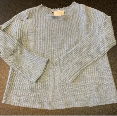 Suéter Otoño Cachemira Envejecido Crew 100% Cachemira Azul Mujer Talla S Nuevo con Etiquetas Foto 1 de 4