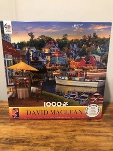 Ceaco Jigsaw Puzzle - Harbor Village by David Maclean 1000 Pcs #43370 w/ poster - Picture 1 of 2