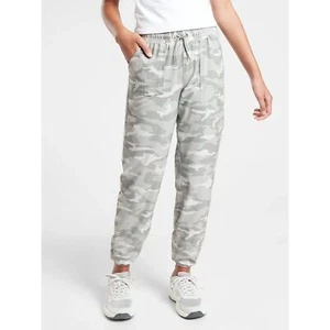 Athleta Girl Lined High Jump Jogger Girls XXL 16 Gray White Pull On Casual Gym - Picture 1 of 6