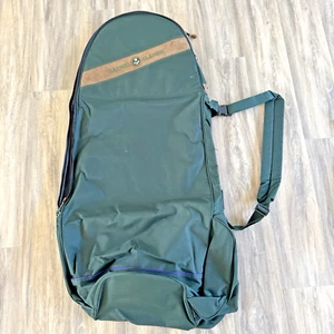 Carmel Classic Golf bag Cover Golf Travel Clubs Strap 20x48 Green Canvas Leather - Picture 1 of 24