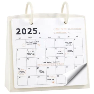 Simple Desk Calendar 2025-2026 2 Years Stand Up Desk Calendar from Jan 2025 -... - Picture 1 of 8