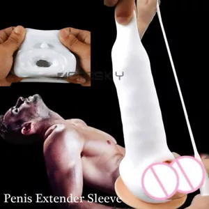 Condones reutilizables más grandes circunferencia de pene-alargador potenciador-circunferencia del pene masculino - Imagen 1 de 11
