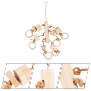 Parrot Chewing Wooden Toy Bird Chew Toy Birdcage Hanging Decor Parakeet Chew Toy - Picture 1 of 12