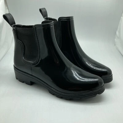 Botines de lluvia Capelli New York charol negro talla 10 Foto 1 de 4