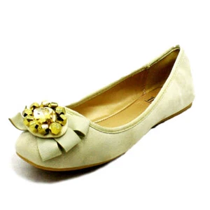 FLACHE DAMENSCHUHE DAMEN PUMPS BALLERINA SCHUHE GLITZER SCHLEIFE - Bild 1 von 3