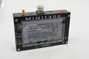 Mini1300 4,3" LCD 0,1-1300 MHz HF/VHF/UHF ANT SWR Antenne Analysator Messgerät Tester - Bild 1 von 4