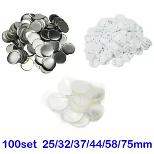 100 piezas Nuevo fabricante de insignias hágalo usted mismo metal en blanco/ABS pin insignia botón suministros de máquina - Imagen 1 de 16