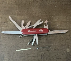 Vintage 1980's VICTORINOX Swiss Army Knife Tent Camping Logo - Picture 1 of 9