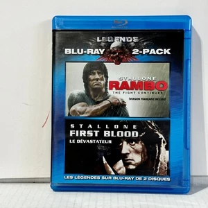 Rambo + First Blood paquete de 2 películas Sylvester Stallone acción thriller Blu-ray - Imagen 1 de 2
