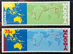 MALAYSIA 1967 COMPLETION OF MALAYSIA HONG KONG LINK OF SEACOM MNH OG - Picture 1 of 1