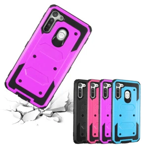 Custodia ibrida per Motorola G8 protezione esterna clip da cintura protezione schermo integrata - Foto 1 di 25
