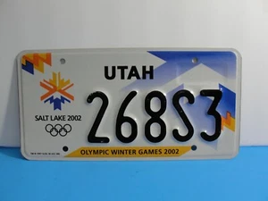 2002 Utah Salt Lake Olympic Winter Games License Plate #268S3 - Picture 1 of 2