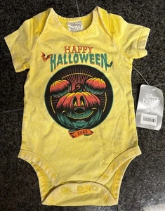 Disney Baby Mickey Mouse Happy Halloween Pumpkin 2023 9-12mo. One Piece - Picture 1 of 5