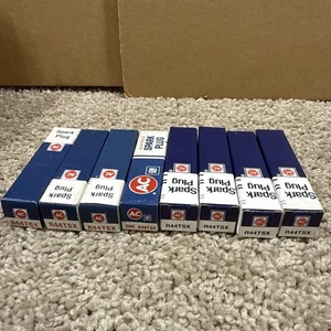 NOS Set of 8 AC R44TSX Spark Plugs OEM GM 5613935 Chevy Nova Camaro Chevelle - Picture 1 of 4