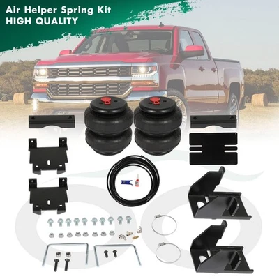 Rear Air Helper Spring Leveling Over Load Kit For Silverado Sierra 1500 07-2018 - Image 1 of 4