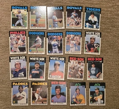 Lote de 20 tarjetas de béisbol Topps 1986. ¡HERMOSAS TARJETAS!  Foto 1 de 2