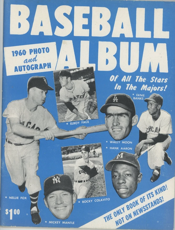 1960 JKW Baseball Album Full Issue MICKEY MANTLE AARON BANKS Cover - Image 1 of 1