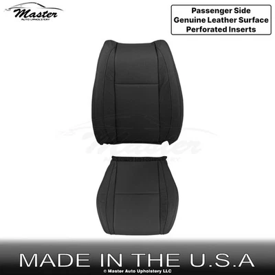 2007-2015 Fits Mazda CX-9 Genuine Leather Perforated Passenger Side Covers Black - Image 1 of 4