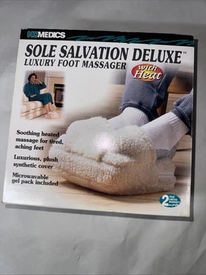 Роскошный тепловой плюшевый массажер для ног HOMEDICS Sole Salvation Deluxe 2D-аккумуляторы сетевой адаптер - Изображение 1 из 4