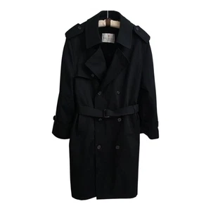 Vintage Bill Blass Menswear Trench Coat 40S Removable Liner Long Belted Overcoat - Picture 1 of 9