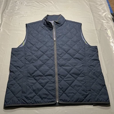 Vineyard Vines Vest Mens 2XL Navy Quilted Full Zip Insulated Puffer Sleeveless - Image 1 of 4