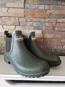 Barbour - Botas de agua Wilton - Verde oliva - Botines. Talla 5 UK -USADO - Imagen 1 de 8