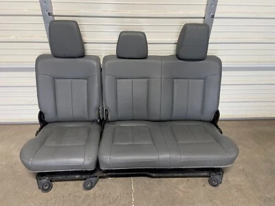 1999-2016 FORD F250 F350 F450 SUPER DUTY REAR SEATS GRAY VINYl - Image 1 of 4