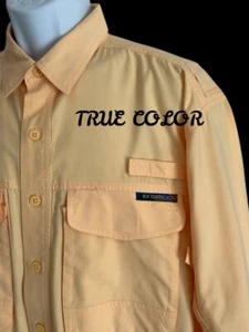 Vintage ExOfficio Mens Shirt Long Sleeve Peach Button Front Fishing Vents XL - Picture 1 of 11