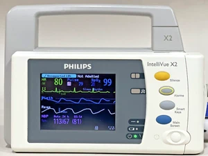 PHILIPS INTELLIVUE X2 M3002A Portable Monitor w/ Battery, Cable, DISPLAY DEMO! - Picture 1 of 7