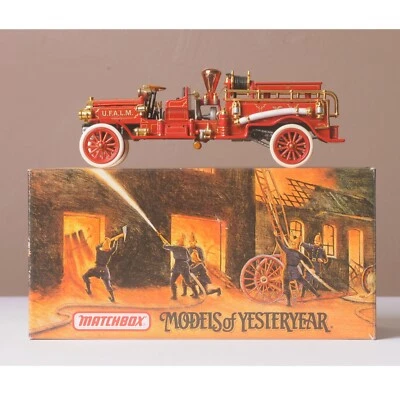 Matchbox Models of Yesteryear YFE24-M 1911 Mack Fire Pumper U.E.A.L.M., Red Gold - Image 1 of 4