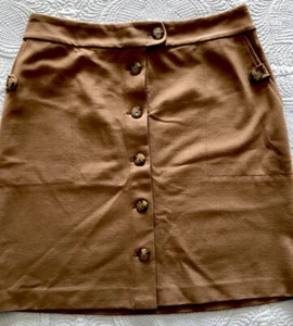 NEW J.Jill Ponte Knit Button-front Skirt. X-SMALL - Picture 1 of 5