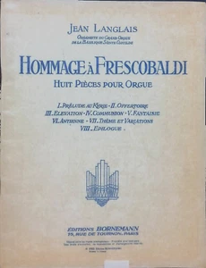 Hommage A Frescobaldi Songbook 8 Pieces For Organ Jean Langlais Advanced Solos - Picture 1 of 5