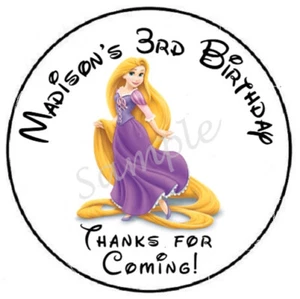 PRINCESS PERSONALIZED CUSTOM THANK YOU SEALS LABELS STICKERS PARTY FAVORS - Picture 1 of 2