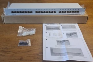Patchfeld Patchpanel 24 Port Netzwerk LSA WEISS Verteilerfeld geschirmt - Bild 1 von 3