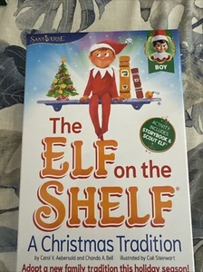 Elf on the Shelf Boy Full Size Scout Elf & Story Book Christmas Blue Eyes NWT - Picture 1 of 4