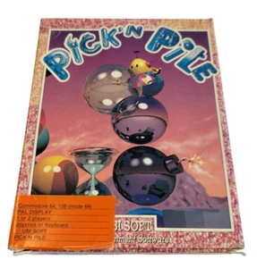 Pick'N Pile Commodore 64 C64 Nuovo Originale Cassetta Scatola Manuale Picknpile - Foto 1 di 19