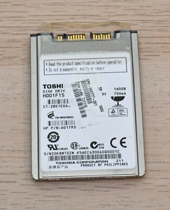 Toshiba MK1633GSG 160GB Micro SATA 1.8" Hard Drive for HP 2530P 2540P - Picture 1 of 2