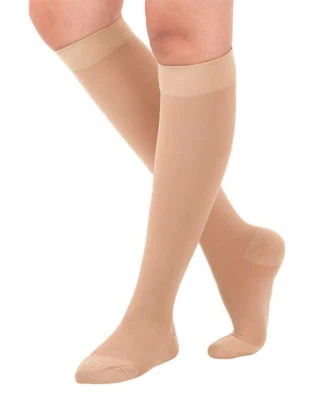 Medias médicas graduadas clase II venas varicosas calcetines de compresión hasta la rodilla Foto 1 de 4