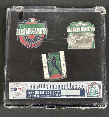 1999 MLB All Star Game Home Run Derby Fenway Park Pin Set 688/5000 - Image 1 of 2