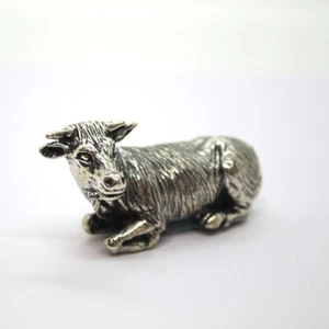 Figurine for Nativity Silver Solid - Ox - Picture 1 of 1