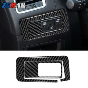 Cubierta del panel de control del interruptor de faros de fibra de carbono para Mazda CX-5 2013-2015 - Imagen 1 de 15