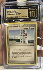 Pokemon TCG EX 2005 Deoxys Trainer Space Center 91/107 Non Holo CGC Pristine 10 - Picture 1 of 5