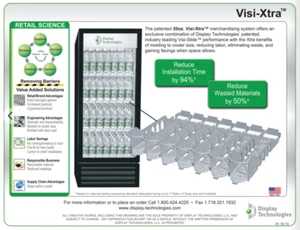 Display Technologies Visi-Slide Visi-Xtra 20 oz 7 Wide 8 Deep Shelf Glides 5 Pk - Picture 1 of 7