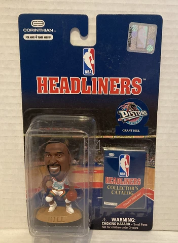 NBA Headliners Grant Hill 3 Inch Figure Detroit Pistons 1997 Corinthian Cover