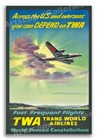 1940s "Depend on TWA" Vintage Style Airline Travel Poster - 16x24