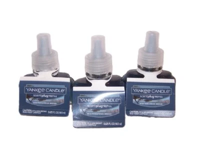 Yankee Candle Mediterranean Breeze ScentPlug Hogar Fragancia Recarga Bombilla Paquete de 3 Foto 1 de 2