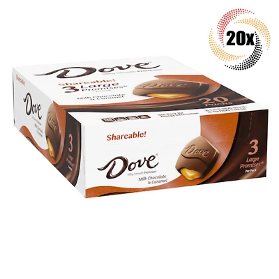 Caja Completa 20x Paquetes Dove Leche Chocolate y Caramelo Caramelo Caramelo | 3 Por Paquete | 2.75oz Foto 1 de 2