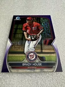 2023 Bowman Chrome Mega Prospects•Purple Refractors•BCP212 Brady House 123/299 - Picture 1 of 4