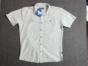 Patagonia Mens M's Migration Hemp Shirt XL Blue/White NWT - Picture 1 of 8
