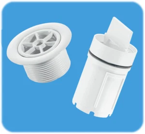 70mm Shower Drain Top Waste White ABS with Short Hair Trap Dip Tube STW - Picture 1 of 3
